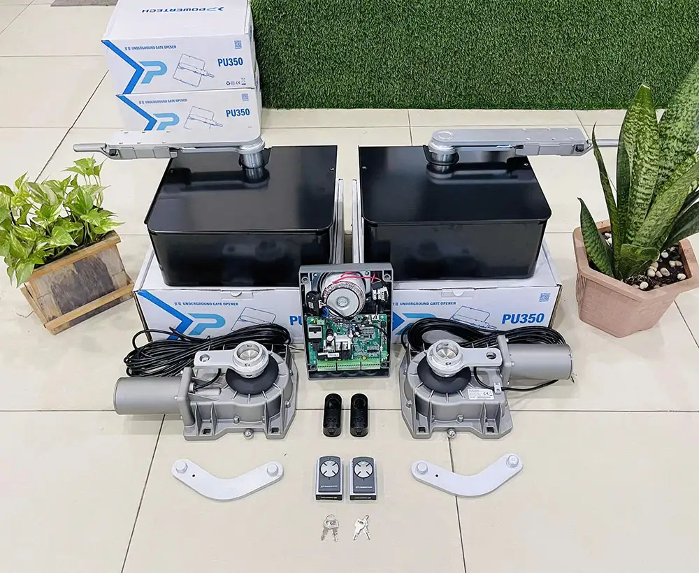 Cổng âm sàn tự động Powertech PU350 2 am san powertech 03