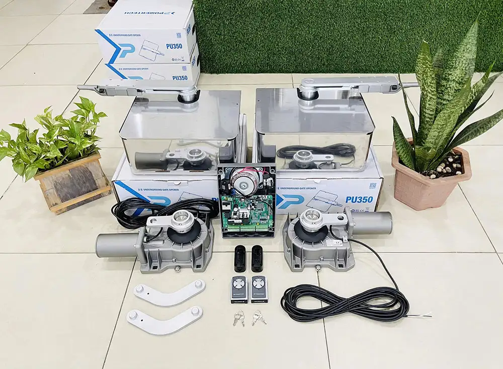 Cổng âm sàn tự động Powertech PU350 3 am san powertech 04