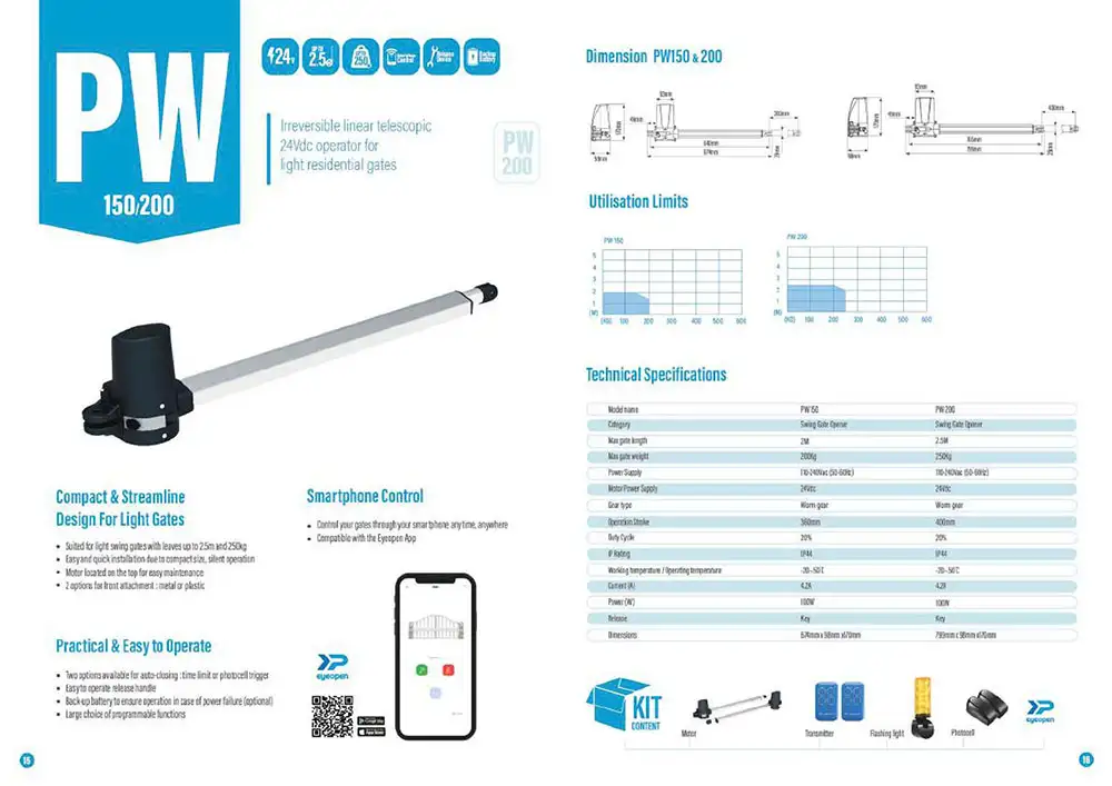 cong tay don pw150pw200